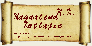 Magdalena Kotlajić vizit kartica